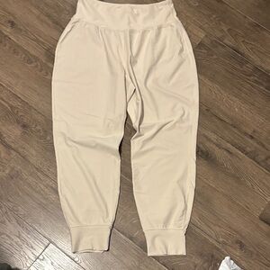 Old Navy Beige High-Waisted Joggers Large